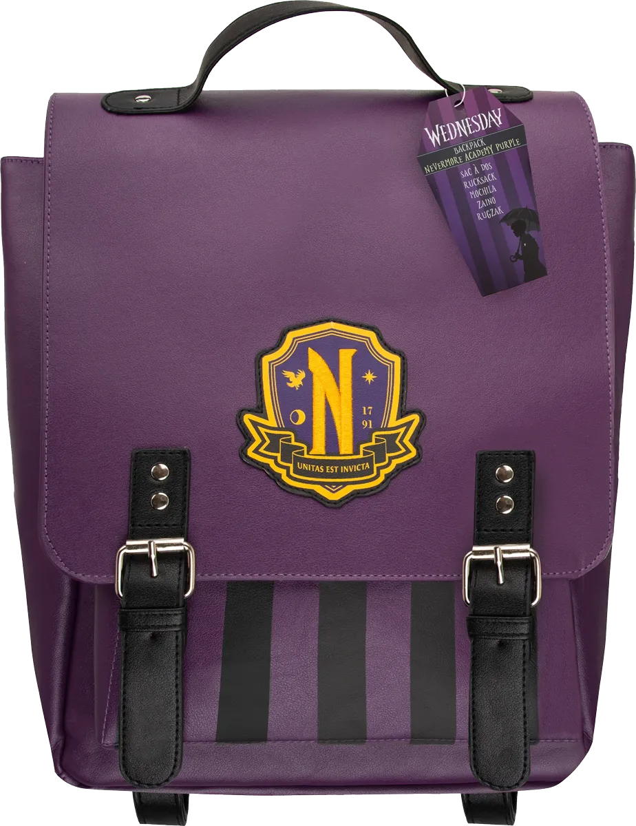 CINCR2482 Wednesday (TV) - Nevermore Academy Backpack (Purple) - CineReplicas - Titan Pop Culture