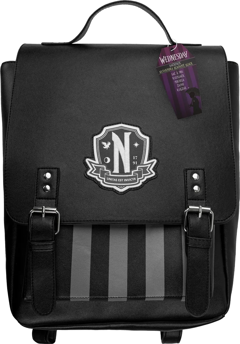 CINCR2483 Wednesday (TV) - Nevermore Academy Backpack (Black) - CineReplicas - Titan Pop Culture