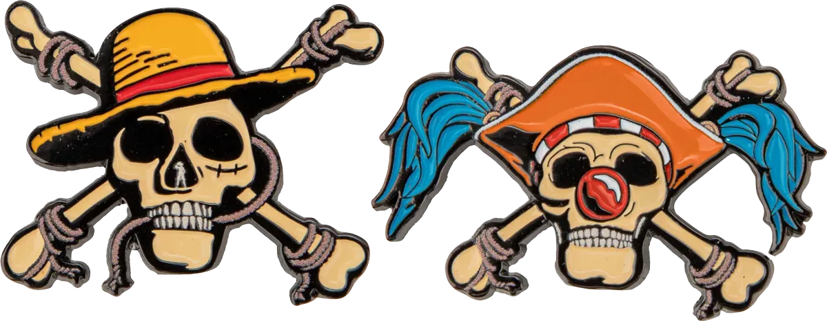 CINCR3292 One Piece (2023) - Luffy & Buggy Set of 2 Pins - CineReplicas - Titan Pop Culture