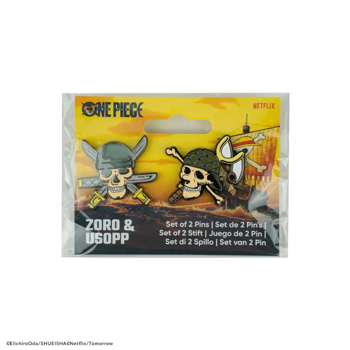 CINCR3293 One Piece (2023) - Zoro & Usopp Set of 2 Pins - CineReplicas - Titan Pop Culture