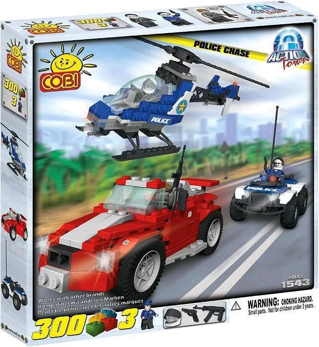 COB1543 Action Town - 300 Piece Police Chase Construction Set - Cobi - Titan Pop Culture