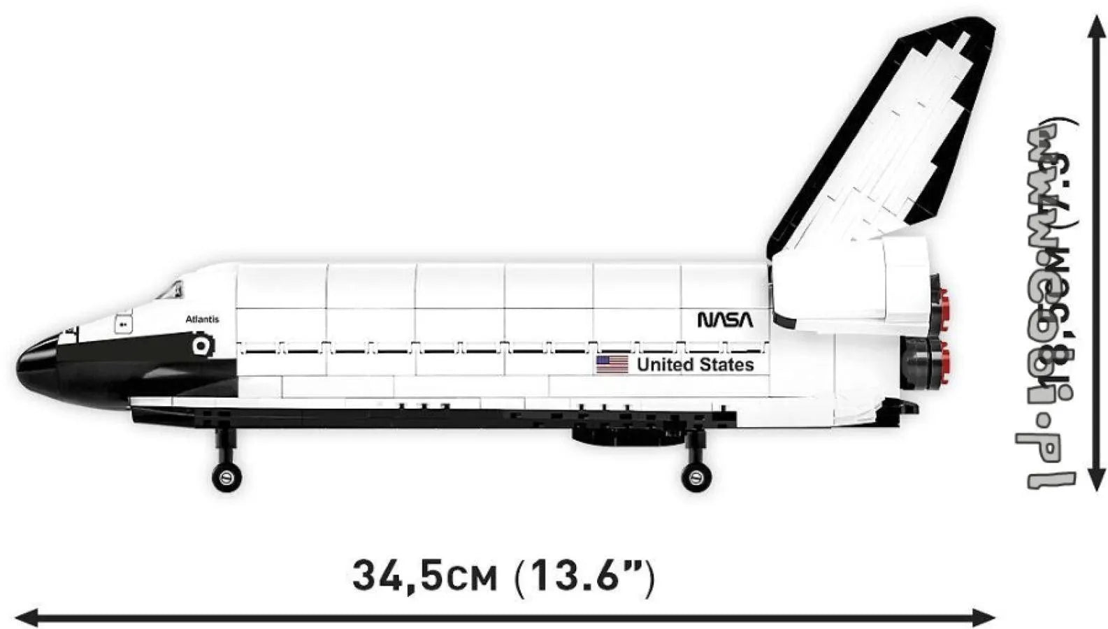 COB1930 Cobi - Space Shuttle Atlantis Model (685 pieces) - Cobi - Titan Pop Culture