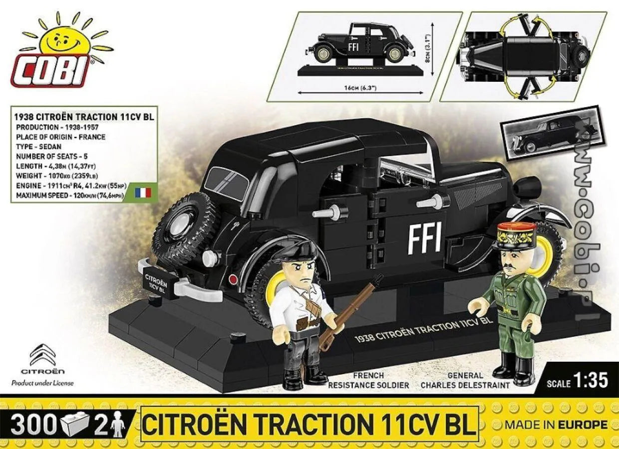 COB2265 World War II - 1938 Citroen Traction 11C (298 pieces) - Cobi - Titan Pop Culture