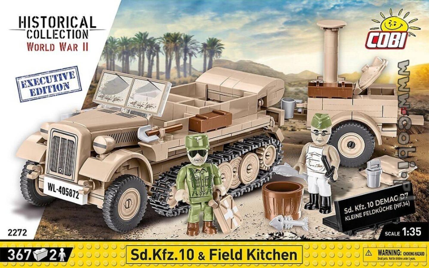 COB2272 World War II - SD. KFZ. 10 & Field Kitchen (367 pieces) - Cobi - Titan Pop Culture