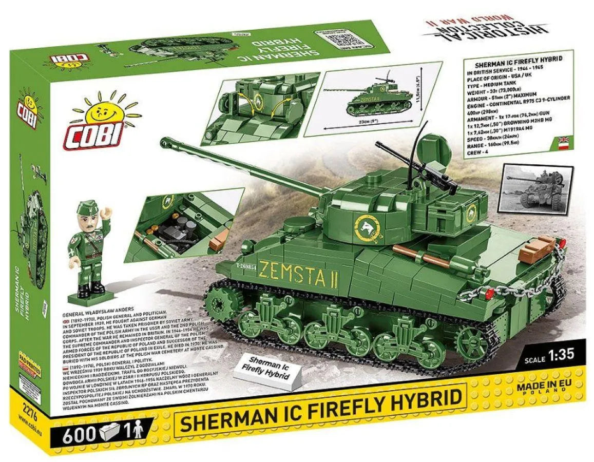 COB2276 World War 2 - Sherman IC Firefly Hybrid (600 Piece Kit) - Cobi - Titan Pop Culture