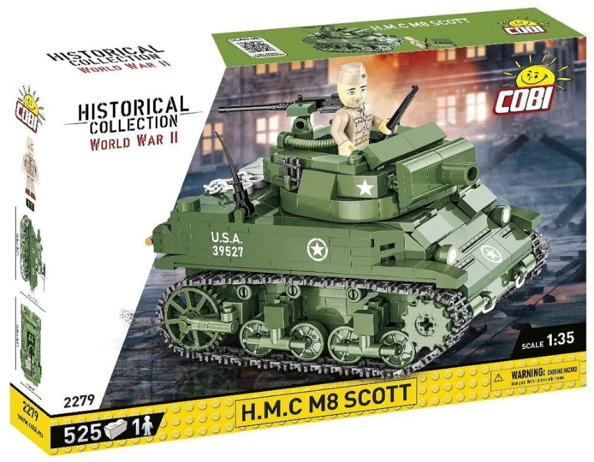 COB2279 World War 2 - Howitzer Motor Carriage M8 Scott (519 Piece Kit) - Cobi - Titan Pop Culture