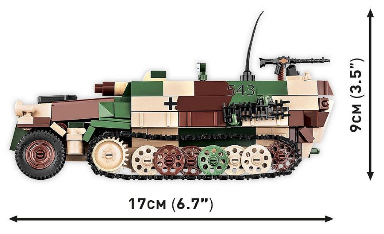 COB2283 World War 2 - Sd.Kfz.251/9 Stummel Half-Track (485 Piece Kit) - Cobi - Titan Pop Culture