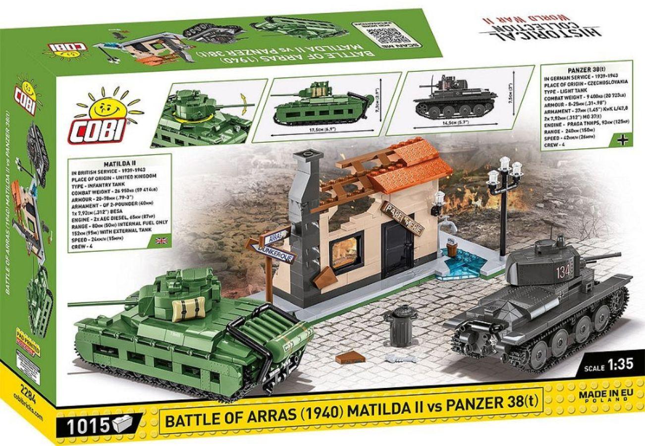 COB2284 World War 2 - Matilda II & Panzer 38 (T) Diorama (1008 Piece Kit) - Cobi - Titan Pop Culture