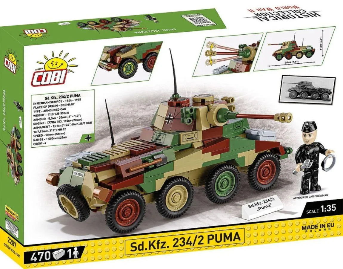 COB2287 World War 2 - Sd.Kfz. 234/2 Puma (470 Piece Kit) - Cobi - Titan Pop Culture