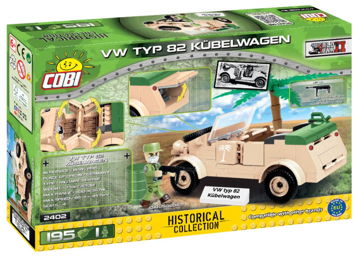 COB2402 World War II - VW Typ 82 Kubelwagen 195 pieces - Cobi - Titan Pop Culture