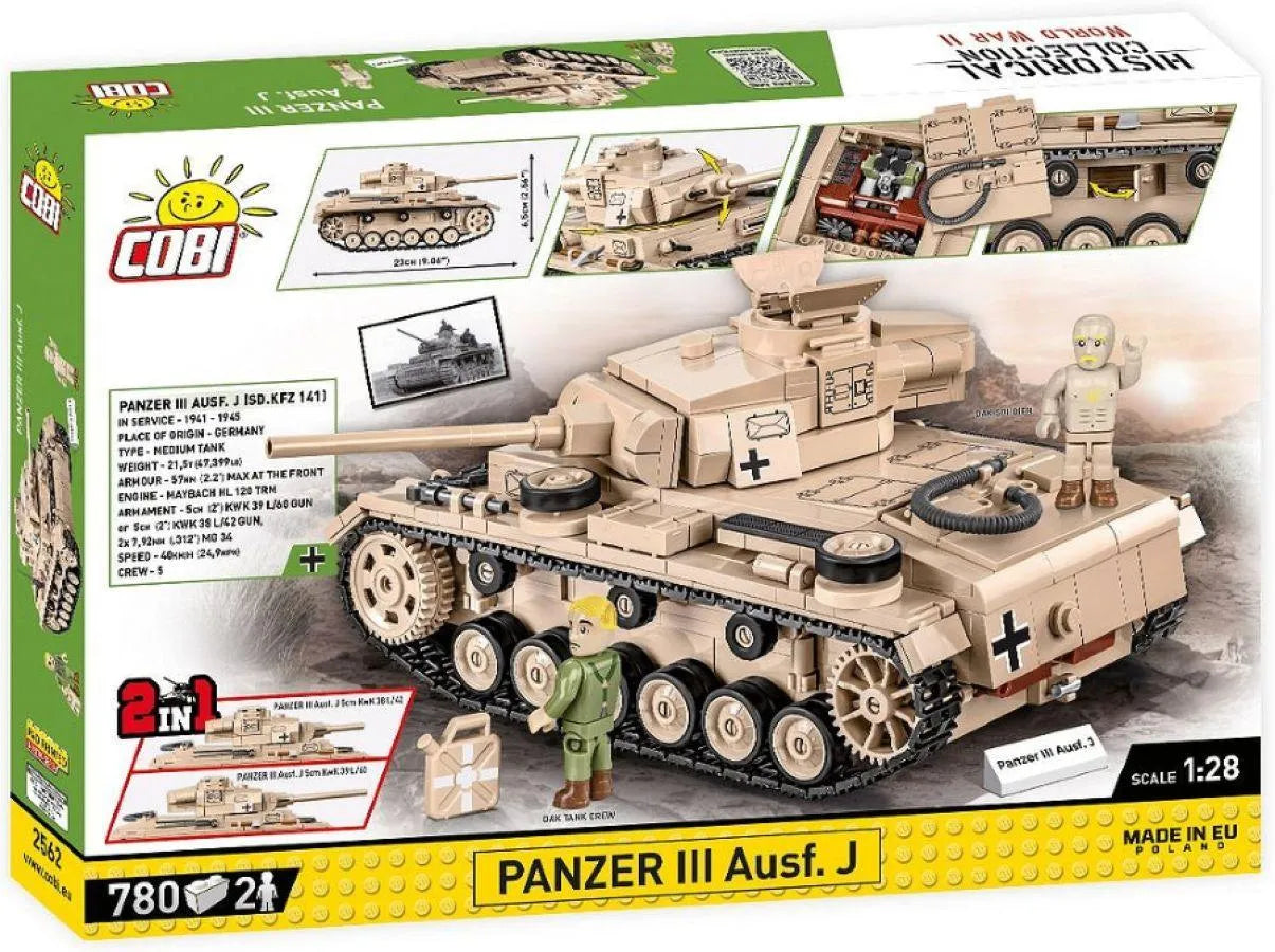 COB2562 World War 2 - Panzer III Ausf.J & Field Workshop (780 Piece Kit) - Cobi - Titan Pop Culture