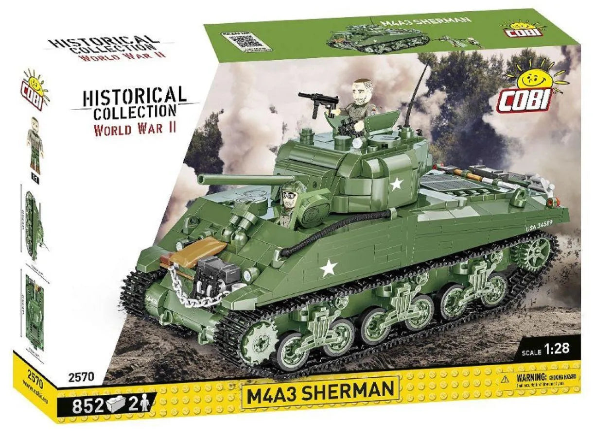 COB2570 World War 2 - M4A3 Sherman (852 Piece Kit) - Cobi - Titan Pop Culture