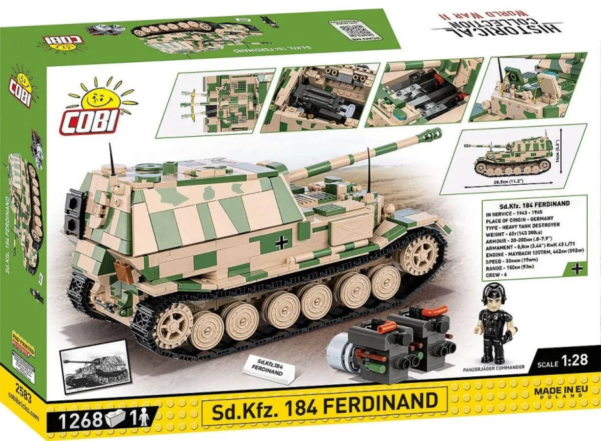 COB2583 World War 2 - Sd.Kfz. 184 Ferdinand (1268 Piece Kit) - Cobi - Titan Pop Culture