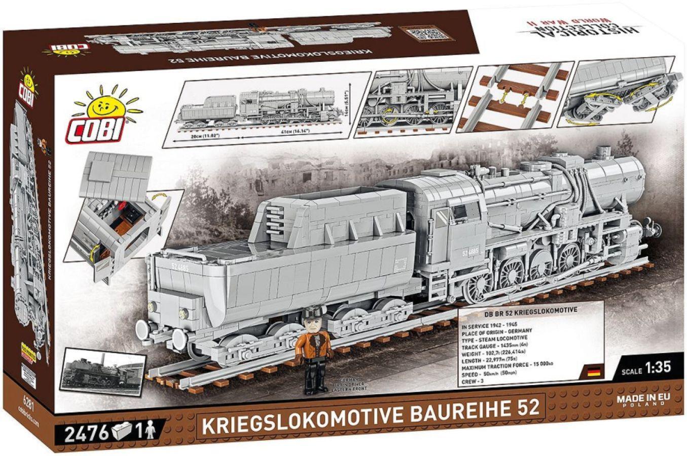 COB6281 Trains - Kriegslokomotive Baureihe 52 Locomotive 1:35 Scale [2476 Pcs] - Cobi - Titan Pop Culture