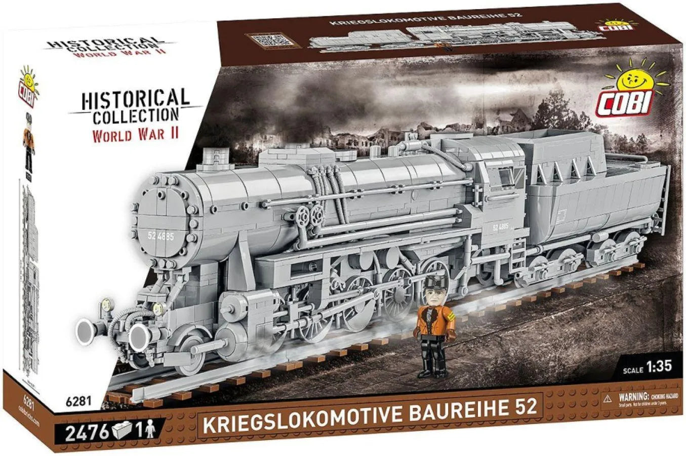 COB6281 Trains - Kriegslokomotive Baureihe 52 Locomotive 1:35 Scale [2476 Pcs] - Cobi - Titan Pop Culture