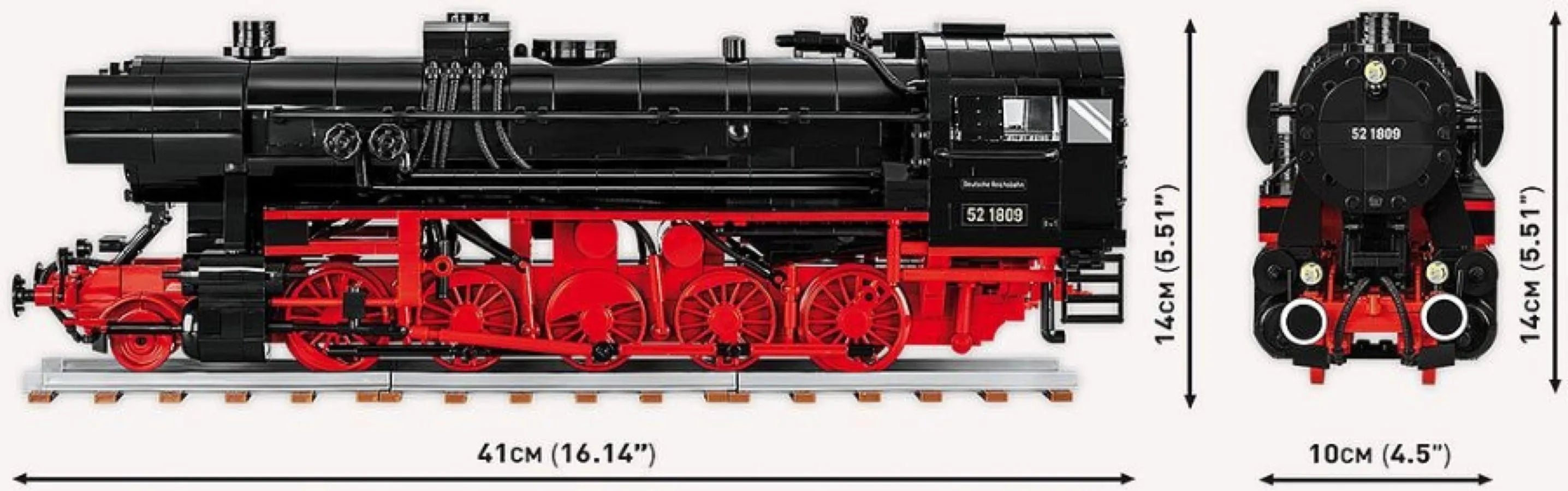 COB6283 Trains - DR BR 52/TY2 Steam Locomotive 1:35 Scale [1723 Pcs] - Cobi - Titan Pop Culture