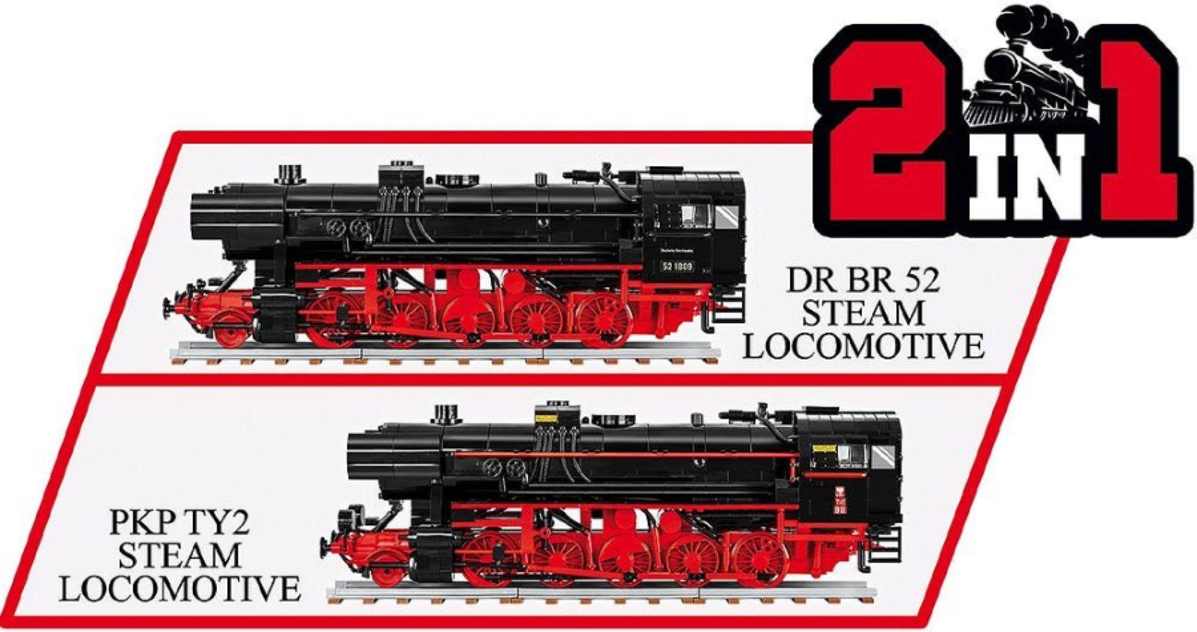 COB6283 Trains - DR BR 52/TY2 Steam Locomotive 1:35 Scale [1723 Pcs] - Cobi - Titan Pop Culture
