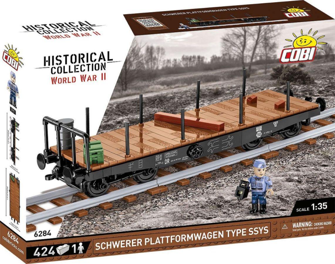 COB6284 Trains - Schwerer Plattwormwagen Type Ssys 1:35 Scale [424 Pcs] - Cobi - Titan Pop Culture