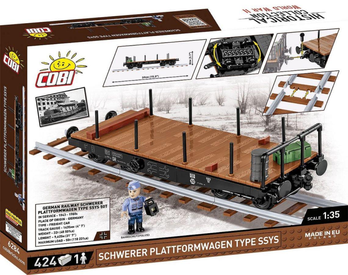 COB6284 Trains - Schwerer Plattwormwagen Type Ssys 1:35 Scale [424 Pcs] - Cobi - Titan Pop Culture