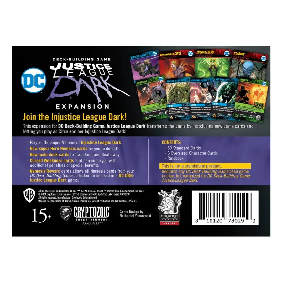 CRY80290 DC Comics - Justice League Dark Deck-Building Game [Expansion Set] - Cryptozoic Entertainment - Titan Pop Culture