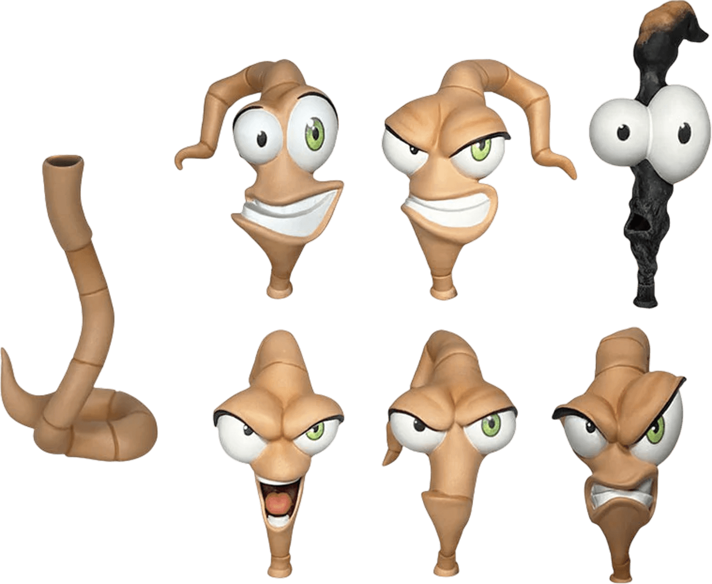 Earthworm Jim - Worm Body Jim & Heads Accessory Pack