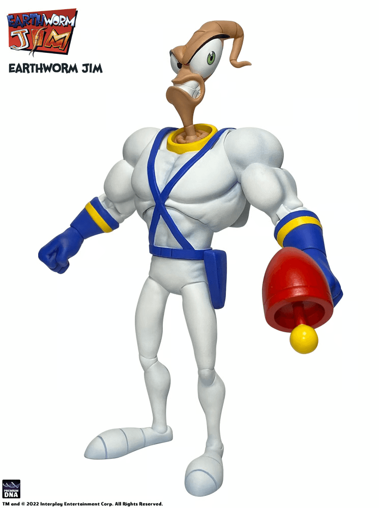 DNAPDNAEWJEJ Earthworm Jim - Earthworm Jim & Snott Action Figure - Premium DNA Toys - Titan Pop Culture