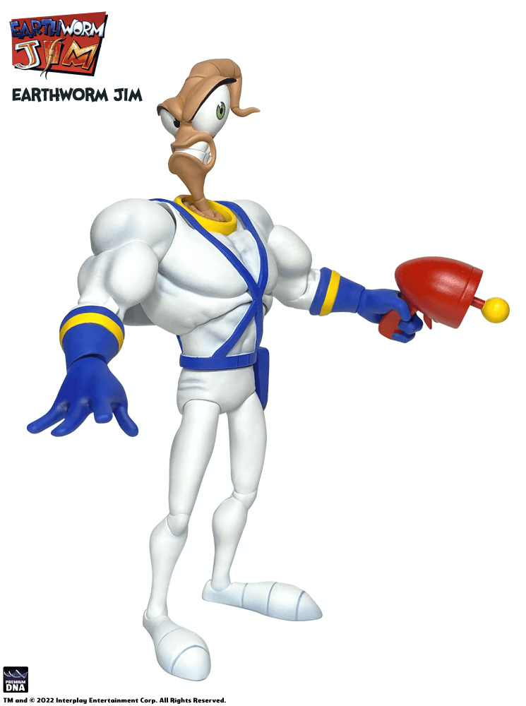 DNAPDNAEWJEJ Earthworm Jim - Earthworm Jim & Snott Action Figure - Premium DNA Toys - Titan Pop Culture