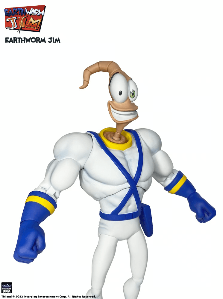 DNAPDNAEWJEJ Earthworm Jim - Earthworm Jim & Snott Action Figure - Premium DNA Toys - Titan Pop Culture