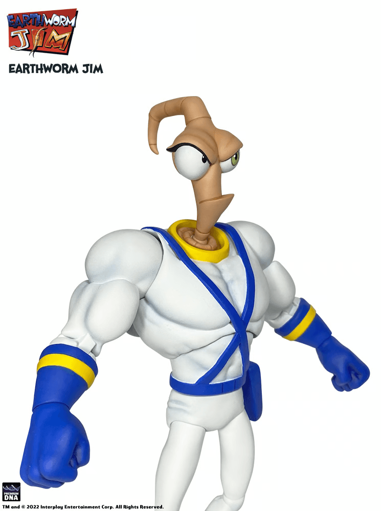 DNAPDNAEWJEJ Earthworm Jim - Earthworm Jim & Snott Action Figure - Premium DNA Toys - Titan Pop Culture