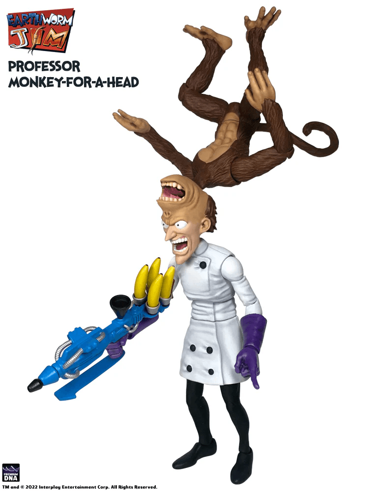 DNAPDNAEWJPMFH Earthworm Jim - Professor Monkey for a Head Figure - Premium DNA Toys - Titan Pop Culture