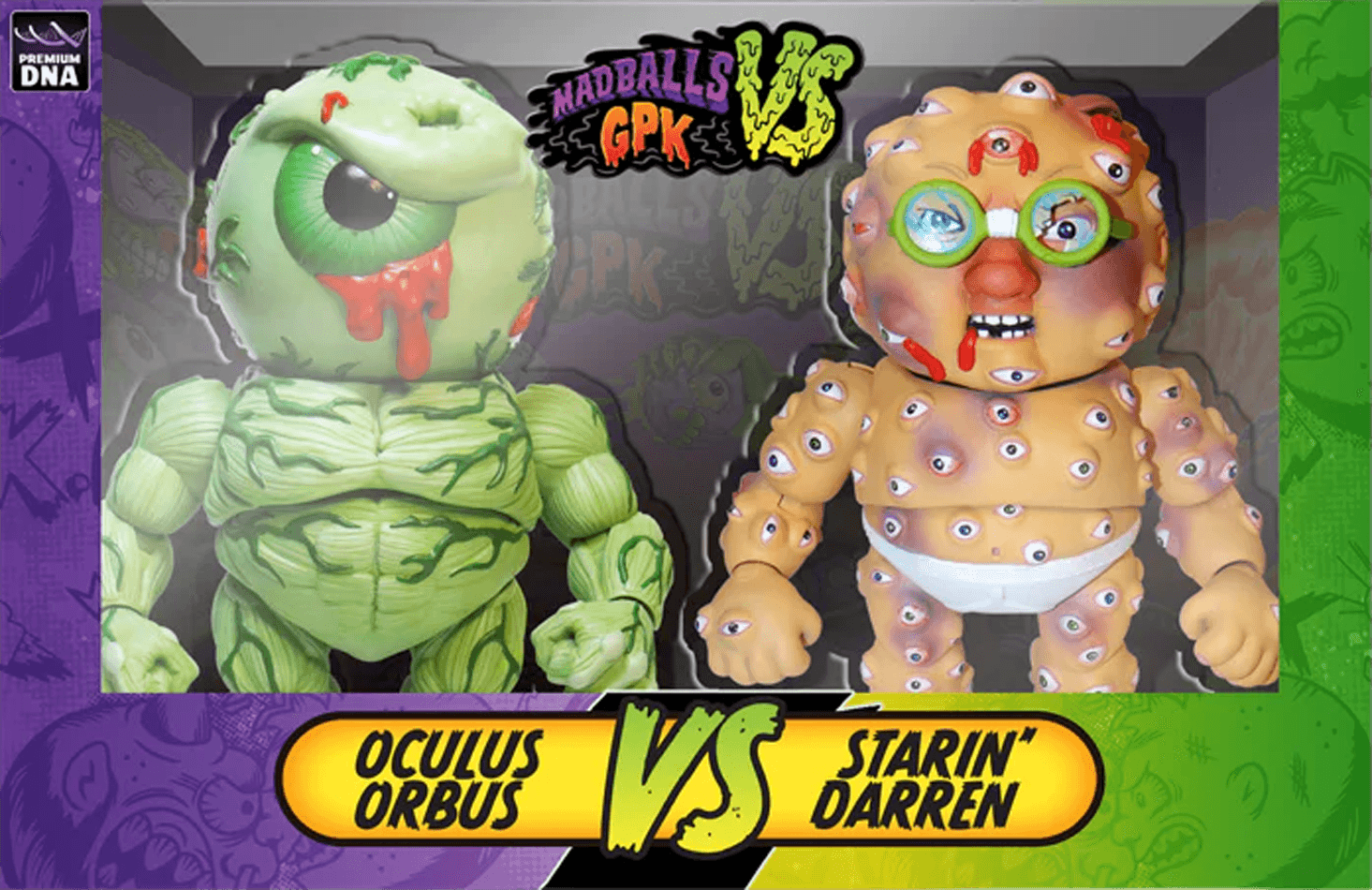 DNAPDNAMBVGPKSDVOO Madballs vs GPK - Starin' Darren vs Oculus Orbus Action Figure Set - Premium DNA Toys - Titan Pop Culture