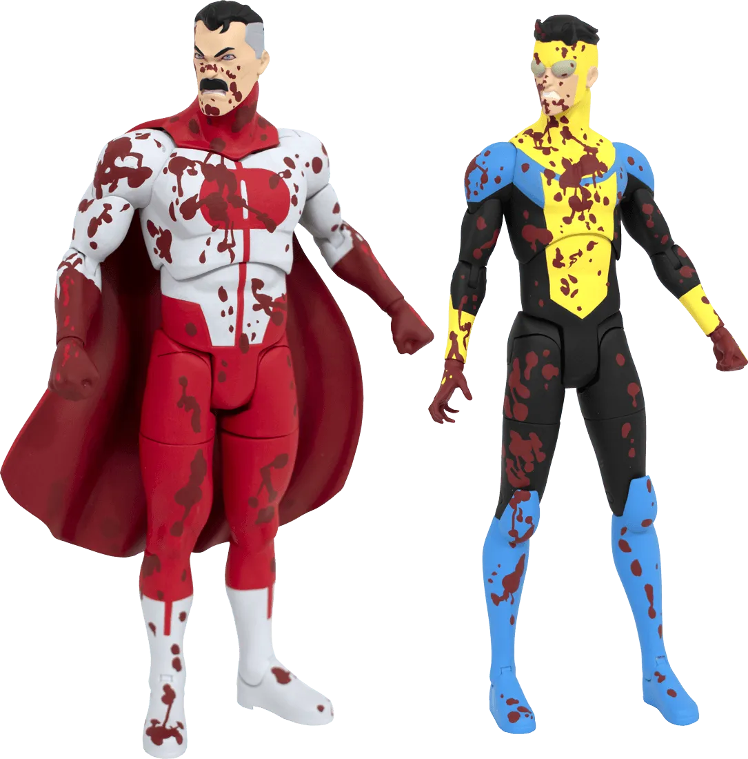 DSTAPR248187 Invincible (TV) - Omni-Man & Invincible Deluxe Figure Box Set - Diamond Select Toys - Titan Pop Culture