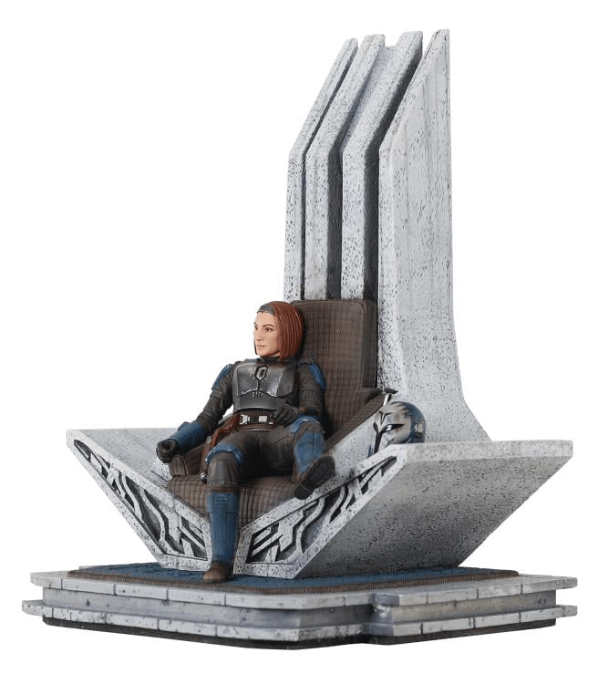DSTMAR242255 Star Wars: Mandalorian - Bo-Katan on Throne Statue - Diamond Select Toys - Titan Pop Culture