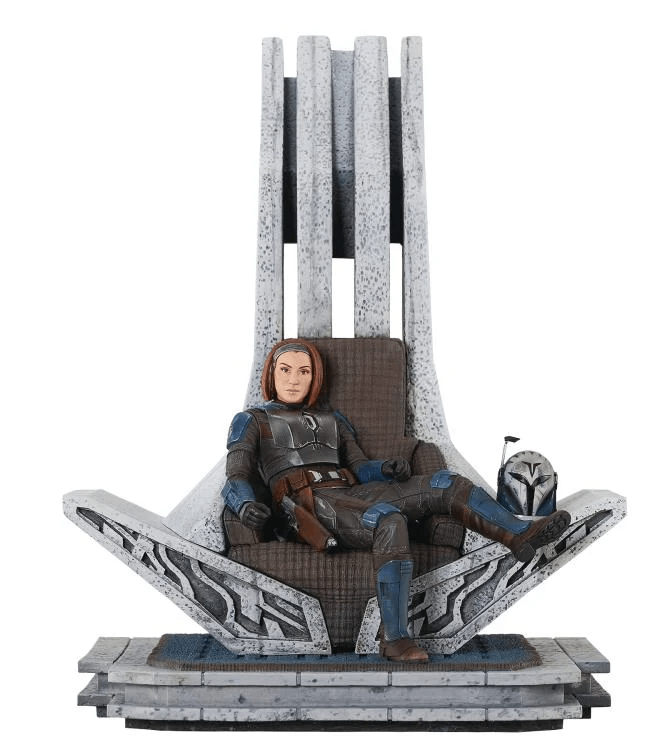 DSTMAR242255 Star Wars: Mandalorian - Bo-Katan on Throne Statue - Diamond Select Toys - Titan Pop Culture