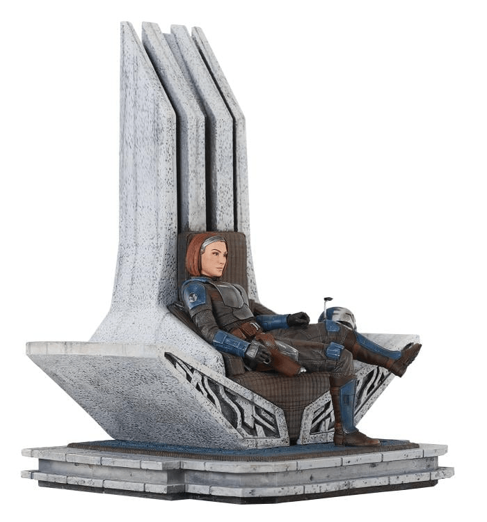 DSTMAR242255 Star Wars: Mandalorian - Bo-Katan on Throne Statue - Diamond Select Toys - Titan Pop Culture