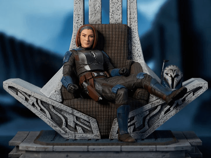 DSTMAR242255 Star Wars: Mandalorian - Bo-Katan on Throne Statue - Diamond Select Toys - Titan Pop Culture