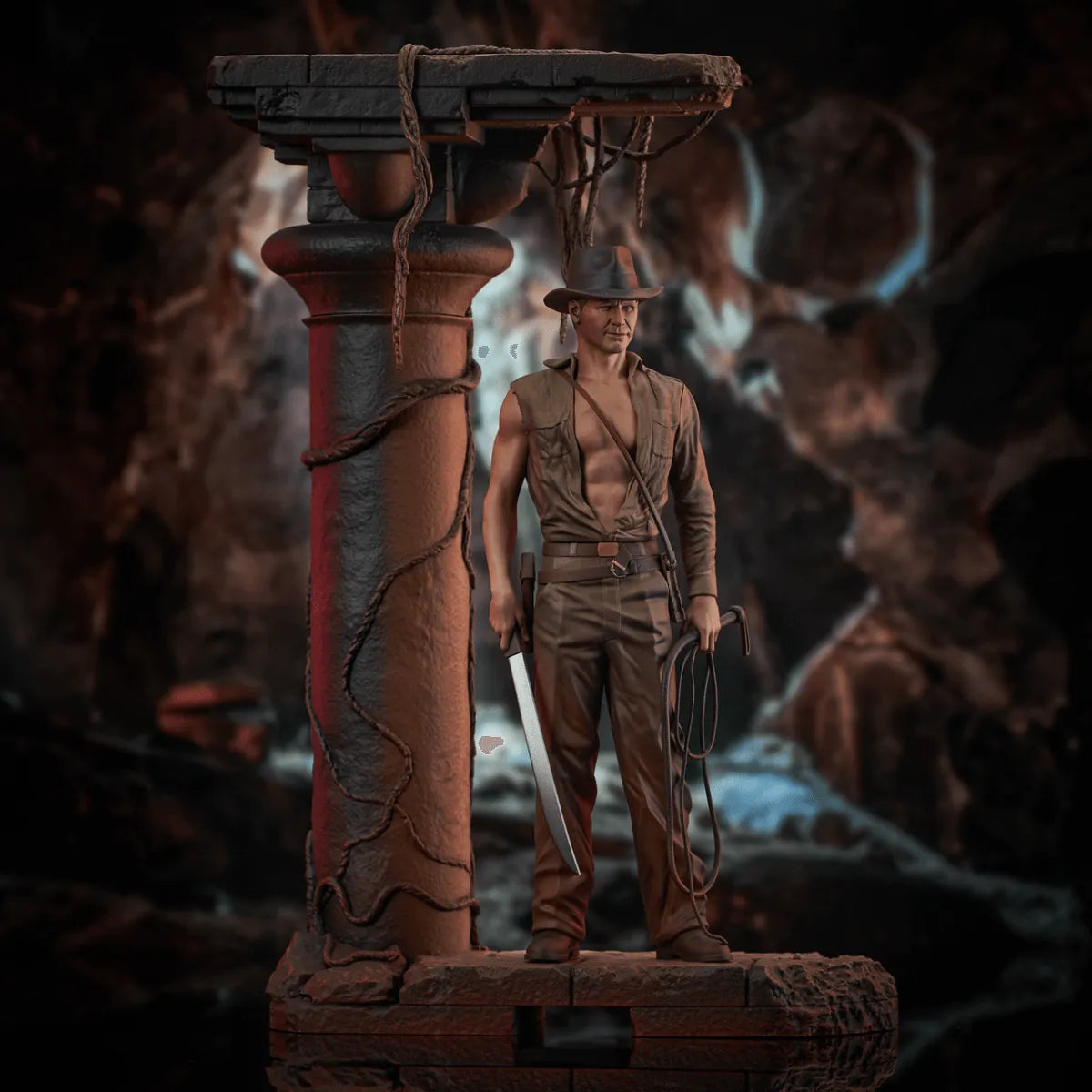 DSTOCT232316 Indiana Jones: Temple of Doom - Indiana Jones Premier Statue - Diamond Select Toys - Titan Pop Culture