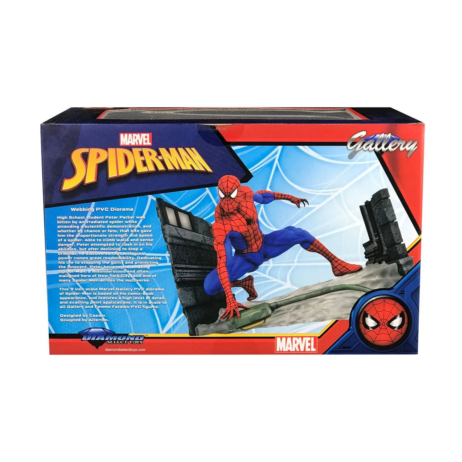 DSTSEP182341 Marvel Comics - Spider-Man Webbing PVC Gallery Diorama - Diamond Select Toys - Titan Pop Culture