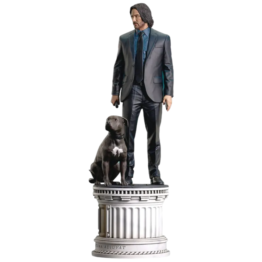 DSTSEP242518 John Wick 3 - John Wick with Dog Milestones Statue - Diamond Select Toys - Titan Pop Culture