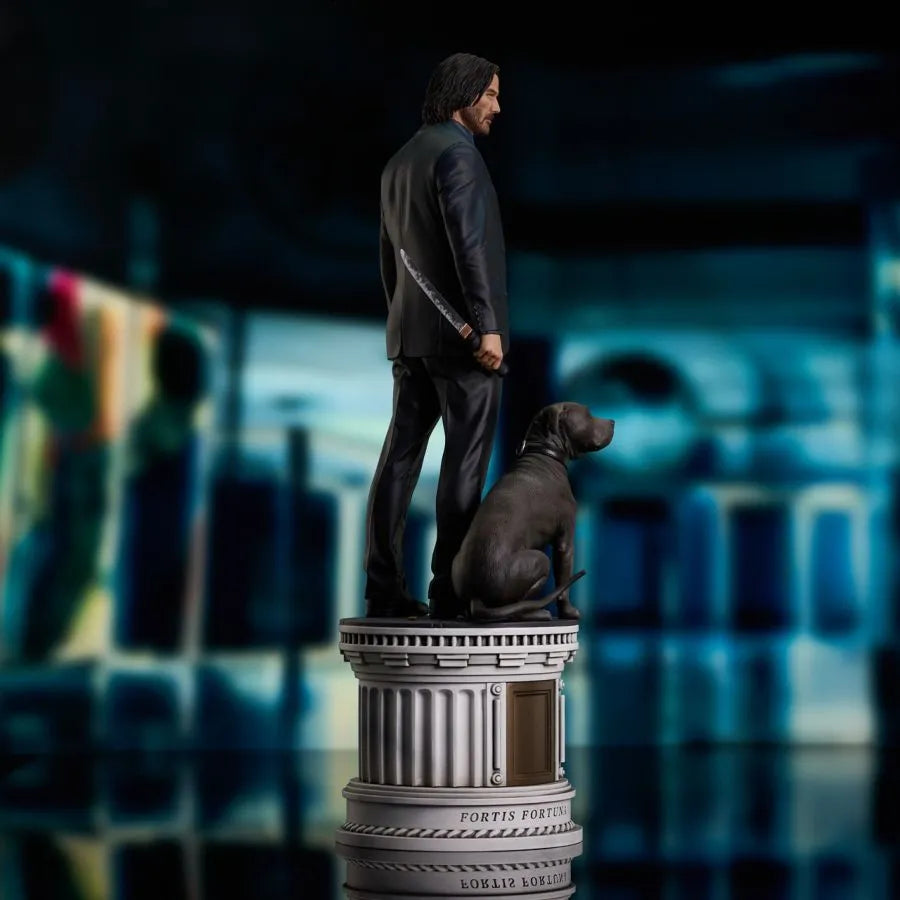 DSTSEP242518 John Wick 3 - John Wick with Dog Milestones Statue - Diamond Select Toys - Titan Pop Culture