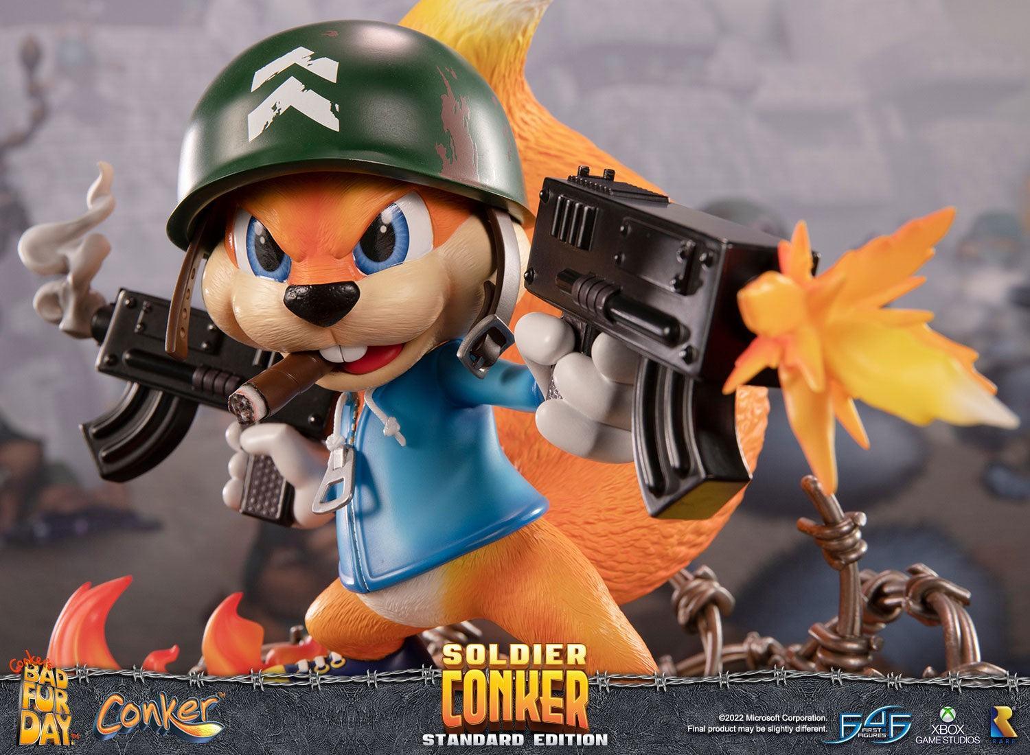 F4FCONKSOST Conker - Soldier Conker Statue - First 4 Figures - Titan Pop Culture