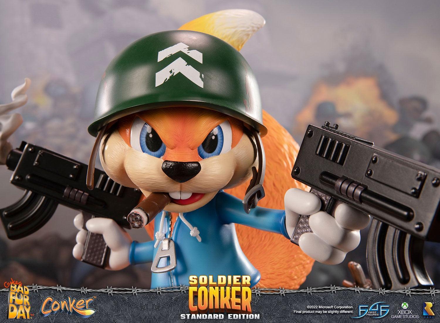 F4FCONKSOST Conker - Soldier Conker Statue - First 4 Figures - Titan Pop Culture