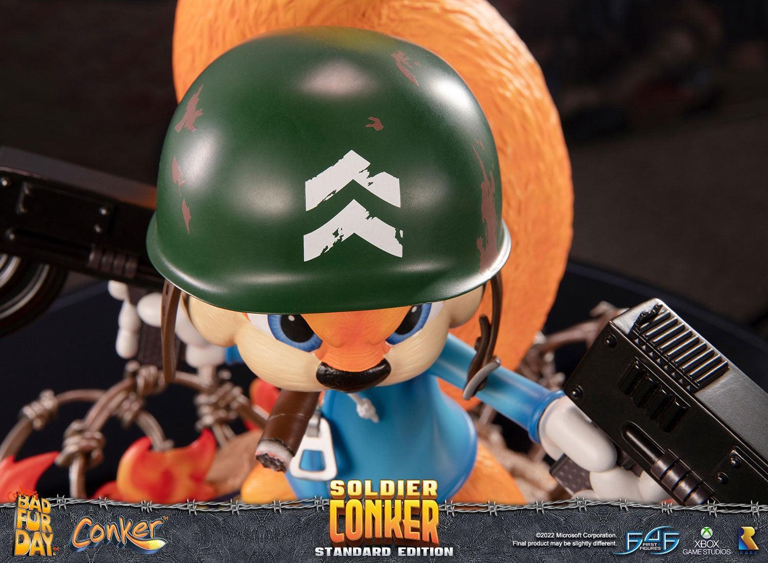 F4FCONKSOST Conker - Soldier Conker Statue - First 4 Figures - Titan Pop Culture