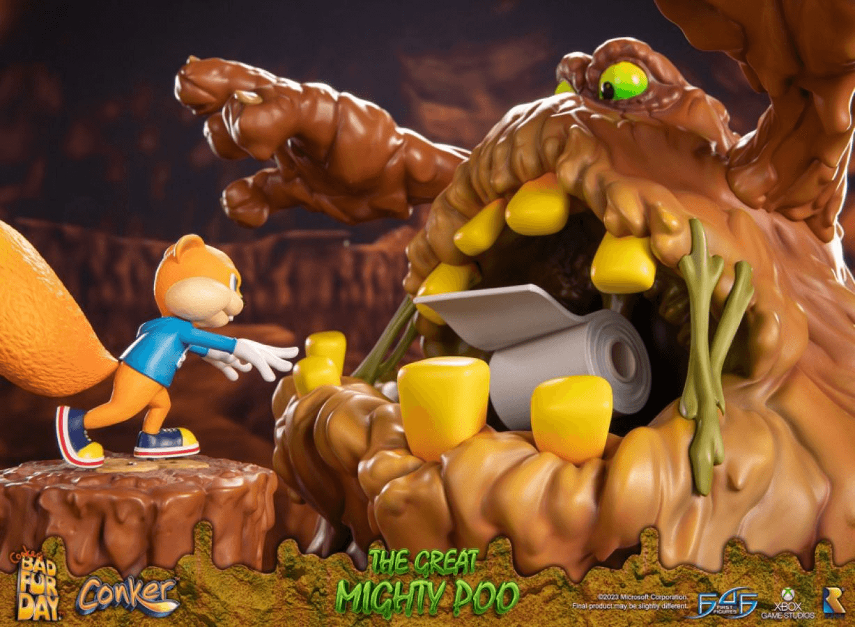 F4FCONMPST Conker's Bad Fur Day - The Great Mighty Poo Statue - First 4 Figures - Titan Pop Culture