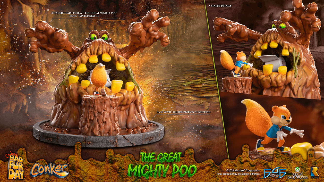 F4FCONMPST Conker's Bad Fur Day - The Great Mighty Poo Statue - First 4 Figures - Titan Pop Culture