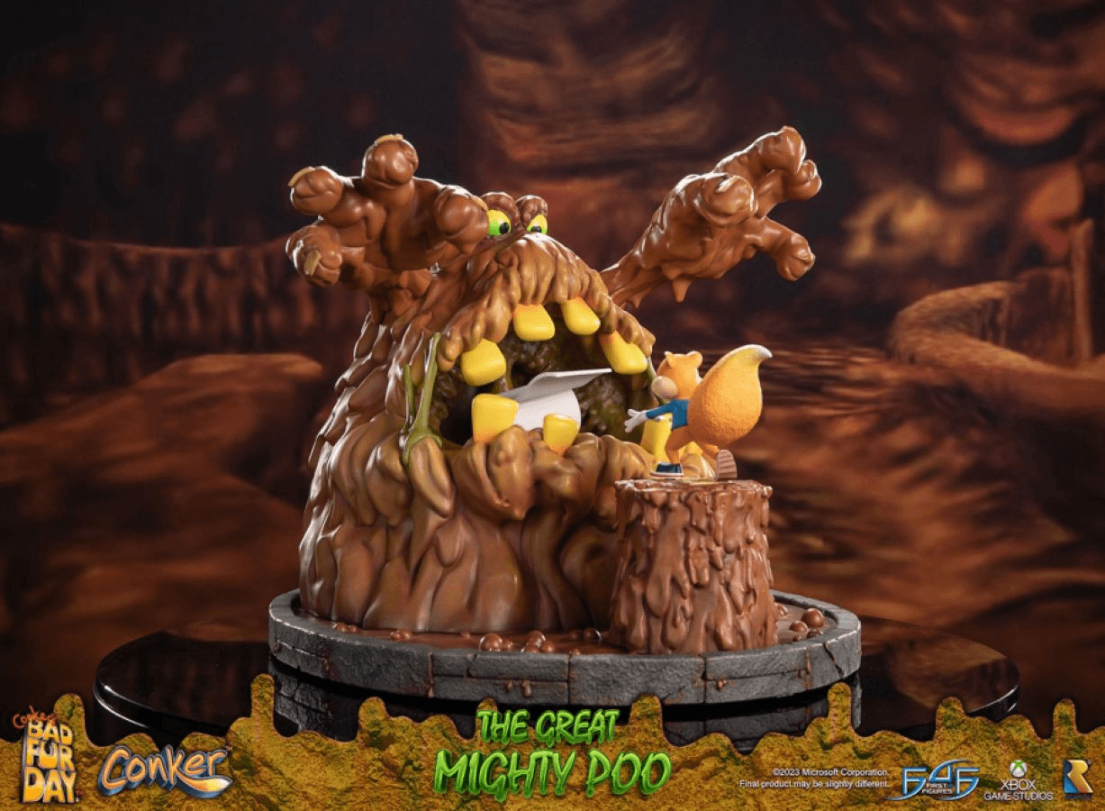 F4FCONMPST Conker's Bad Fur Day - The Great Mighty Poo Statue - First 4 Figures - Titan Pop Culture