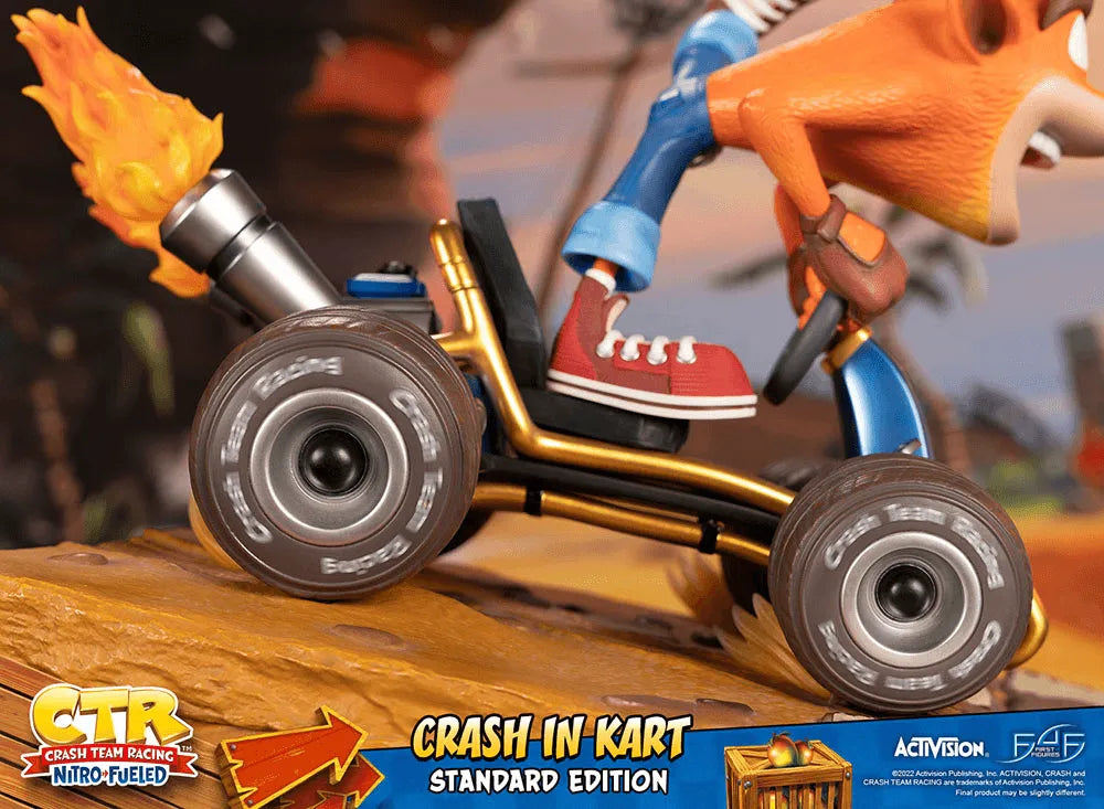 F4FCRASHRST Crash Team Racing: Nitro Fueled - Crash in Kart (Standard Edition) Statue - First 4 Figures - Titan Pop Culture