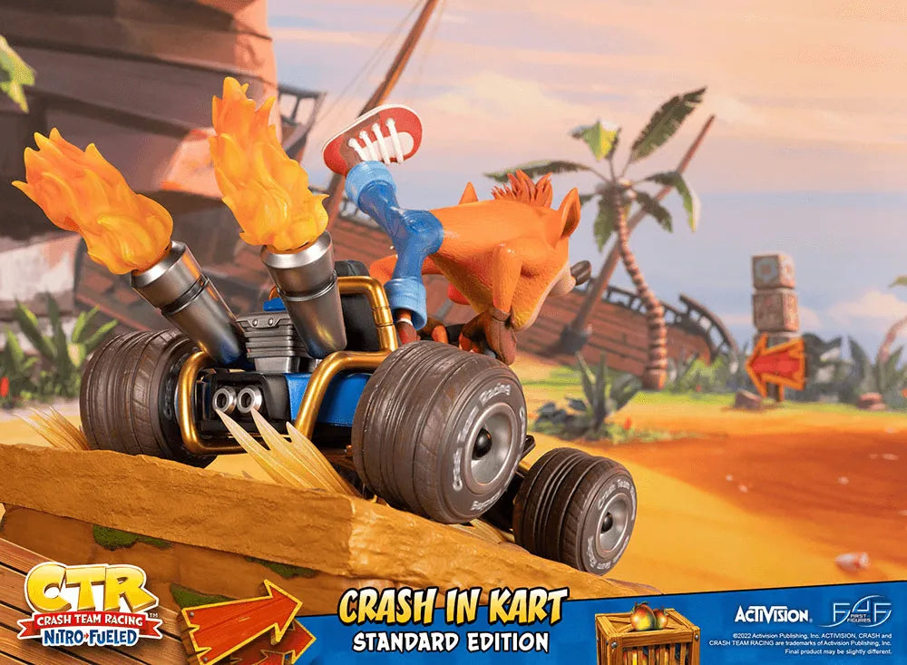 F4FCRASHRST Crash Team Racing: Nitro Fueled - Crash in Kart (Standard Edition) Statue - First 4 Figures - Titan Pop Culture