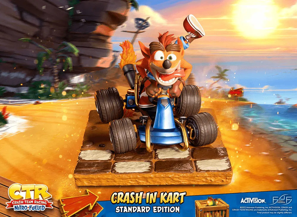 F4FCRASHRST Crash Team Racing: Nitro Fueled - Crash in Kart (Standard Edition) Statue - First 4 Figures - Titan Pop Culture