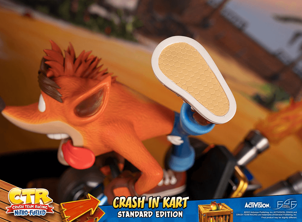 F4FCRASHRST Crash Team Racing: Nitro Fueled - Crash in Kart (Standard Edition) Statue - First 4 Figures - Titan Pop Culture